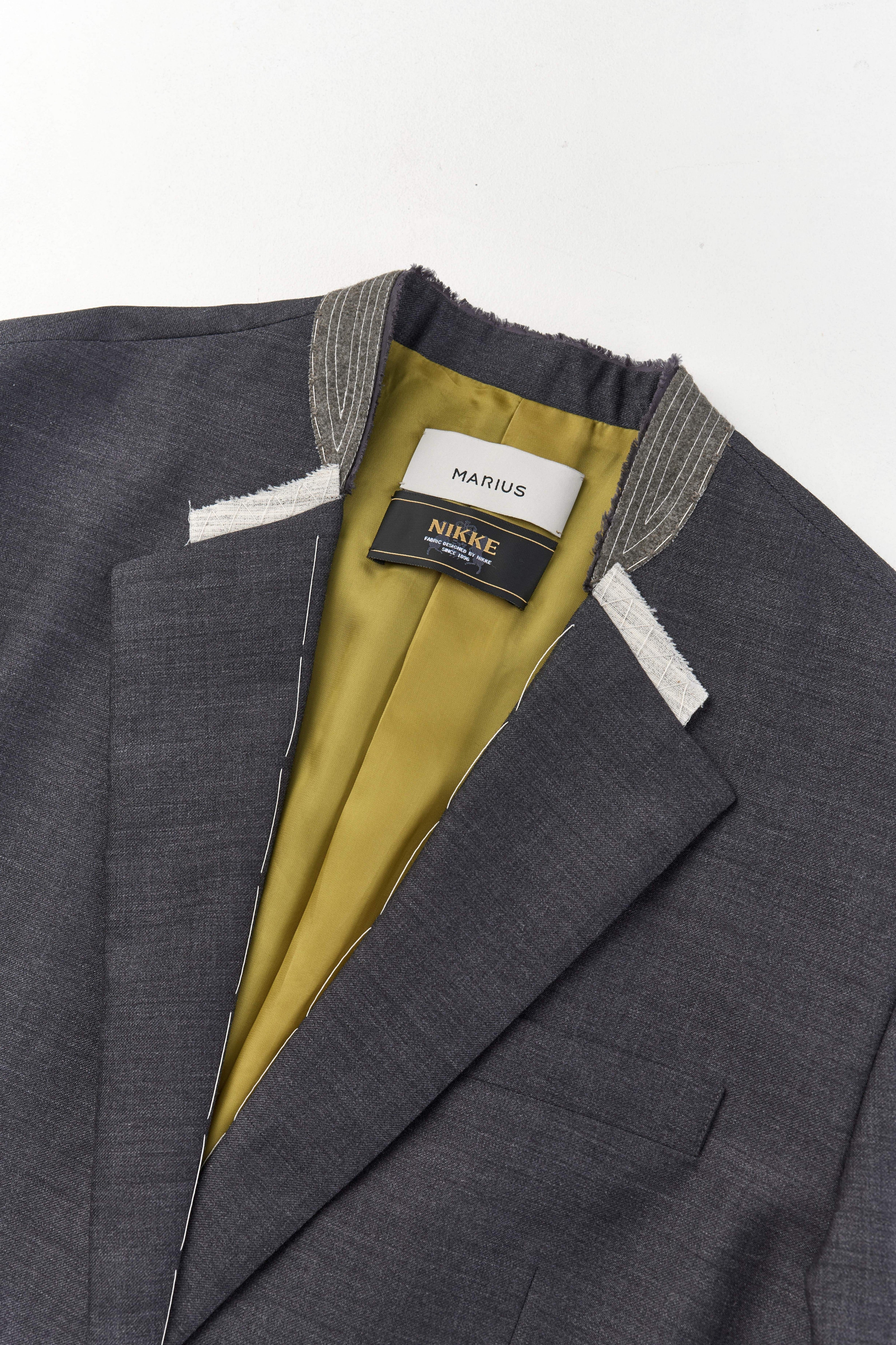 "Deconstructed" NIKKE Wool-Mohair Tailored Blazer