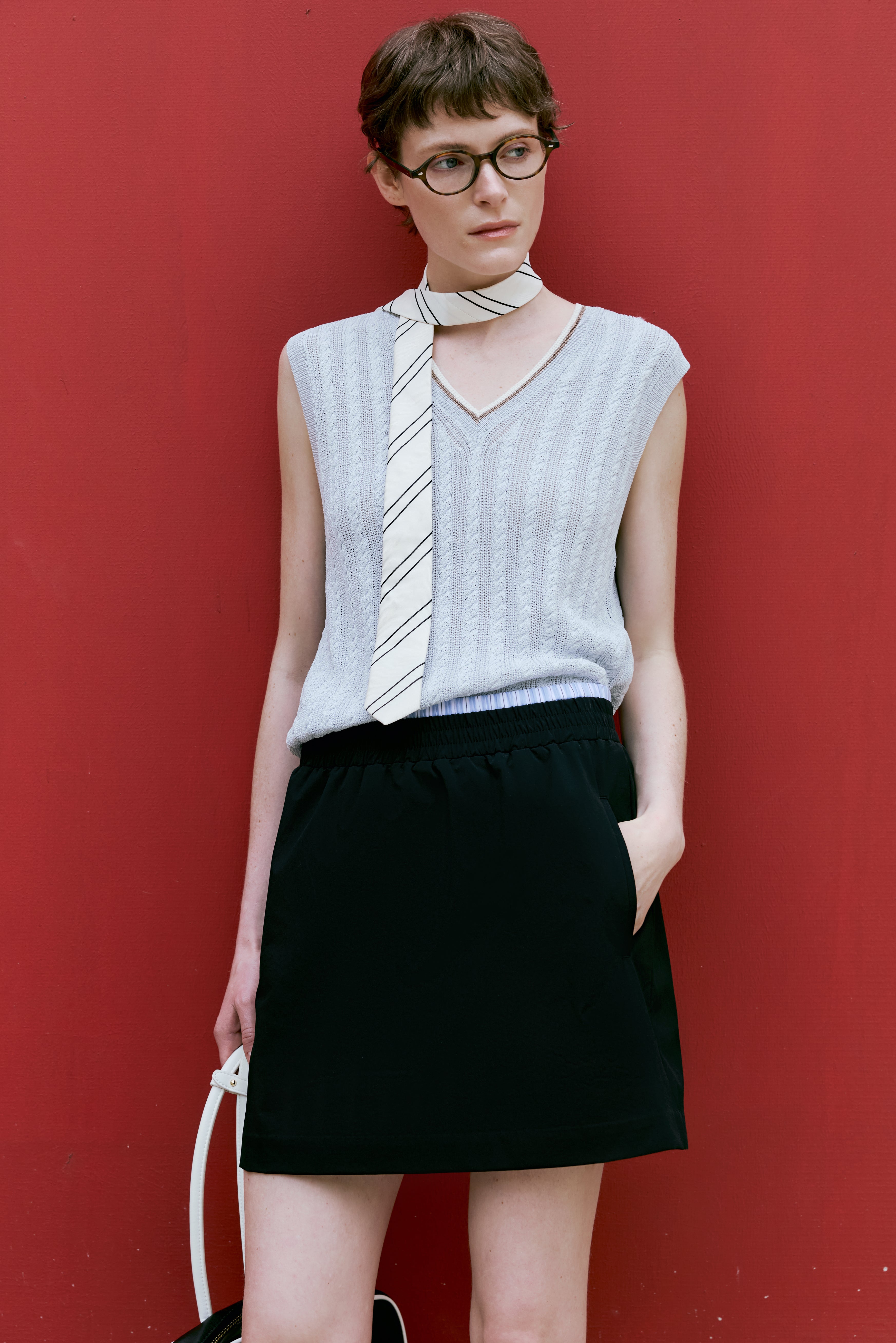 Double Waist A-Line Skirt