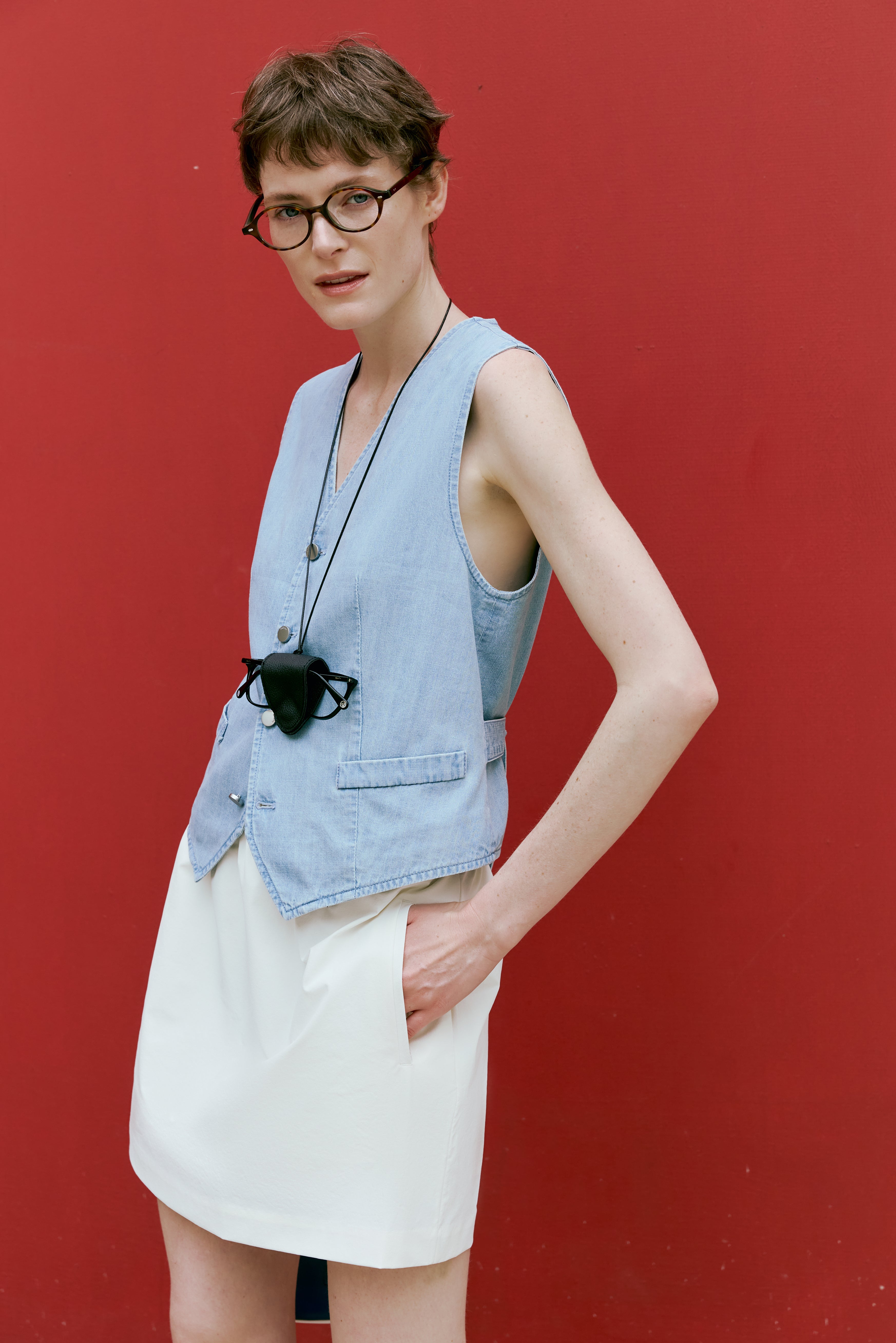 Double Waist A-Line Skirt