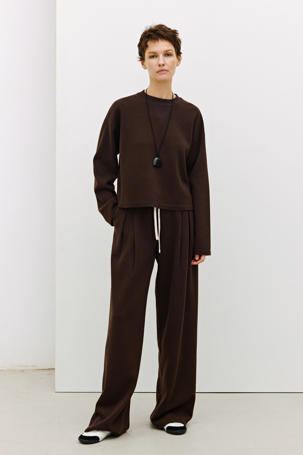 Bonded Knit Crew Neck Sweatshirt