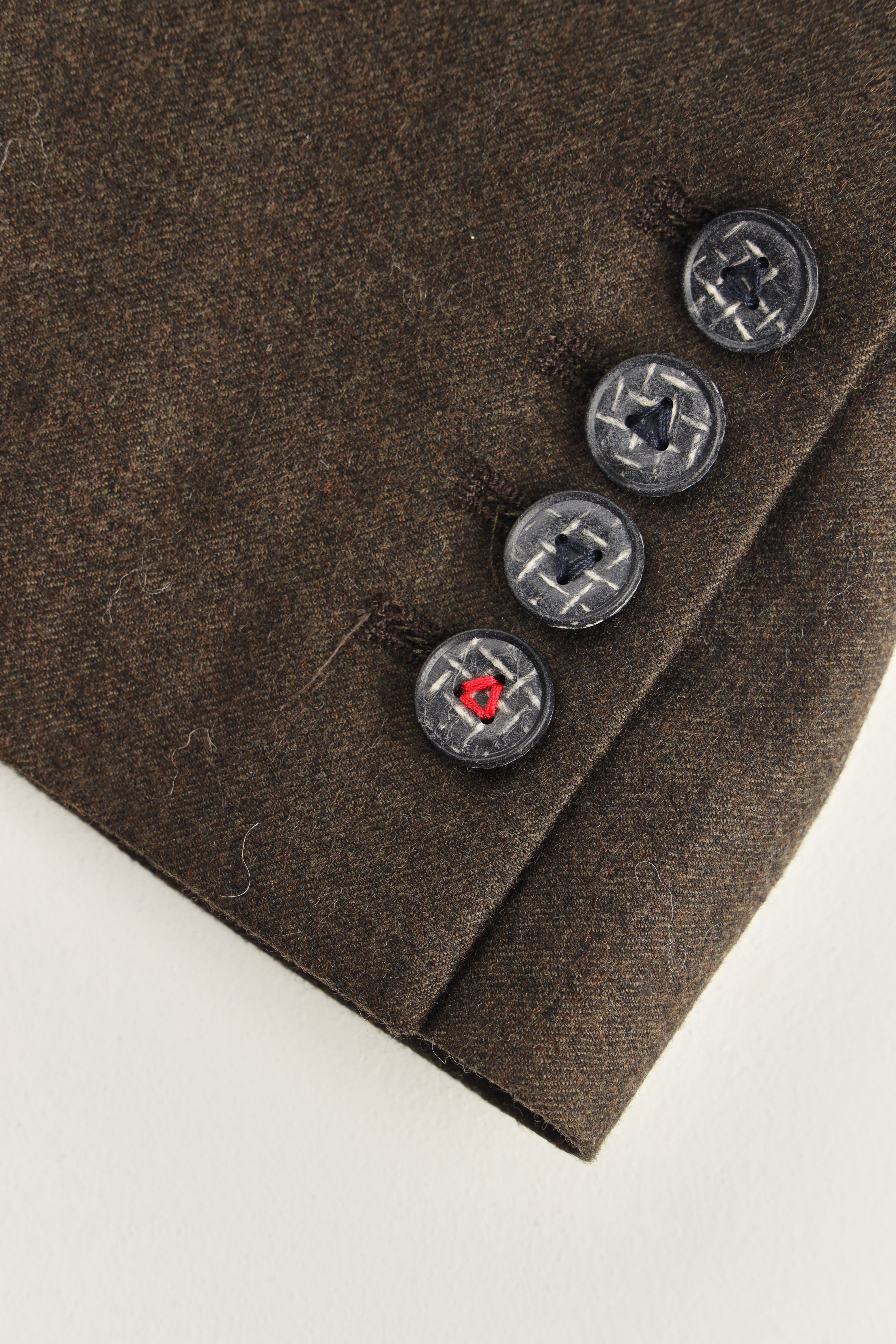One-Button Relaxed Fit Wool Blazer