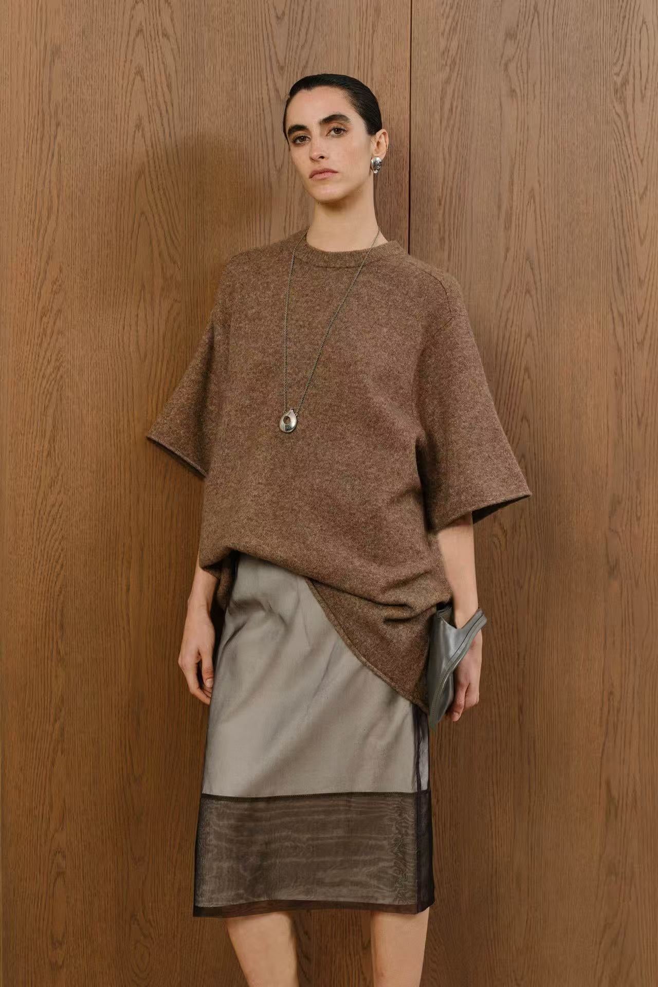 Yak-Wool Blend Oversized Knit Sweater