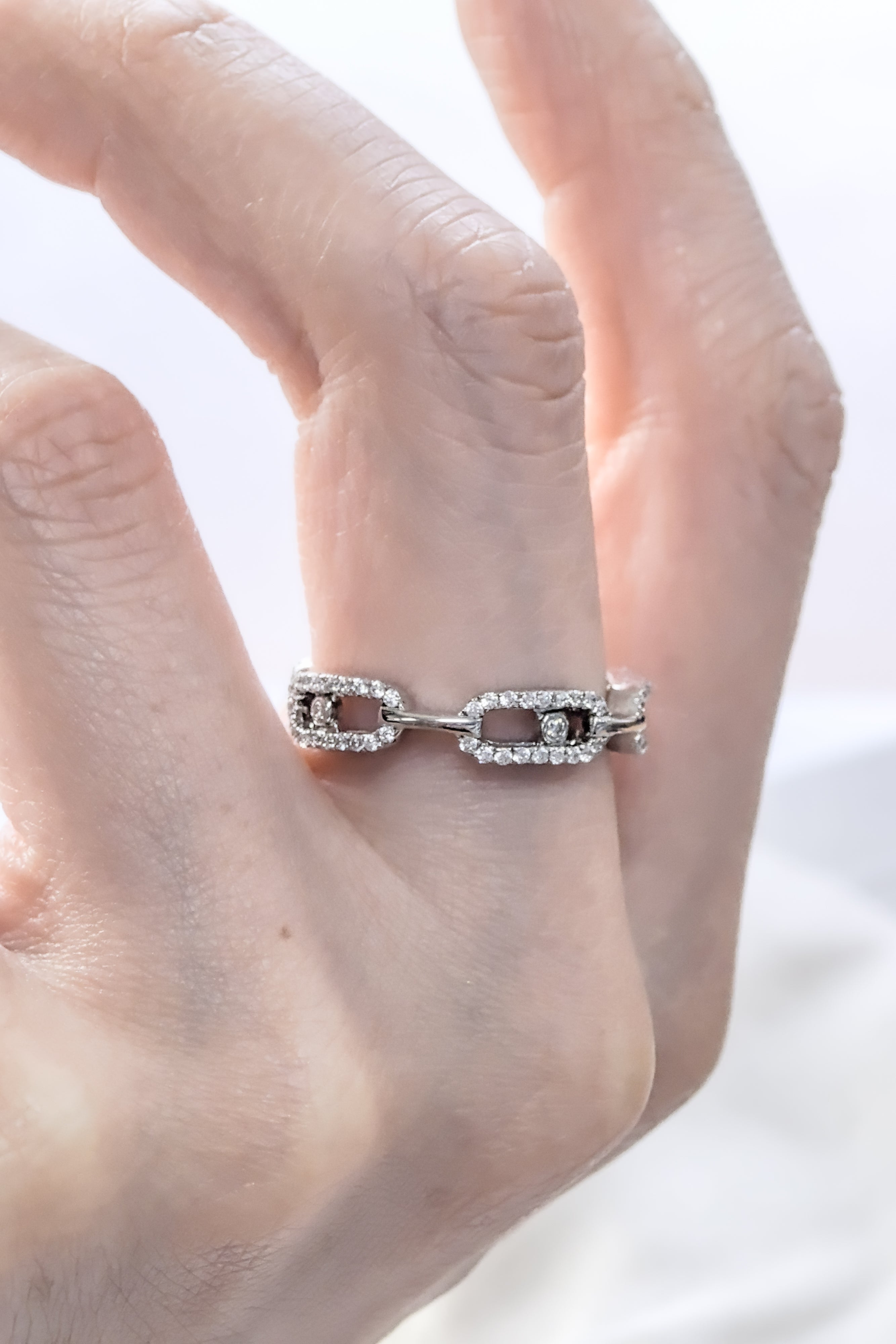 Multi-Diamond Hollow Ring