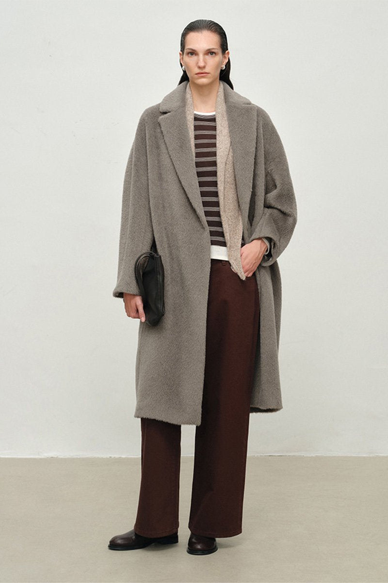 Classic Tailored Pure Suri Alpaca Long Coat