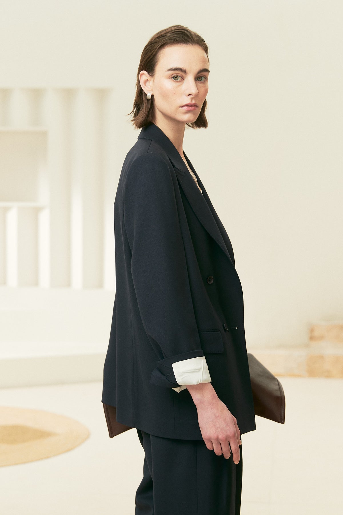 Relaxed Wool-Blend Double-Breasted Blazer