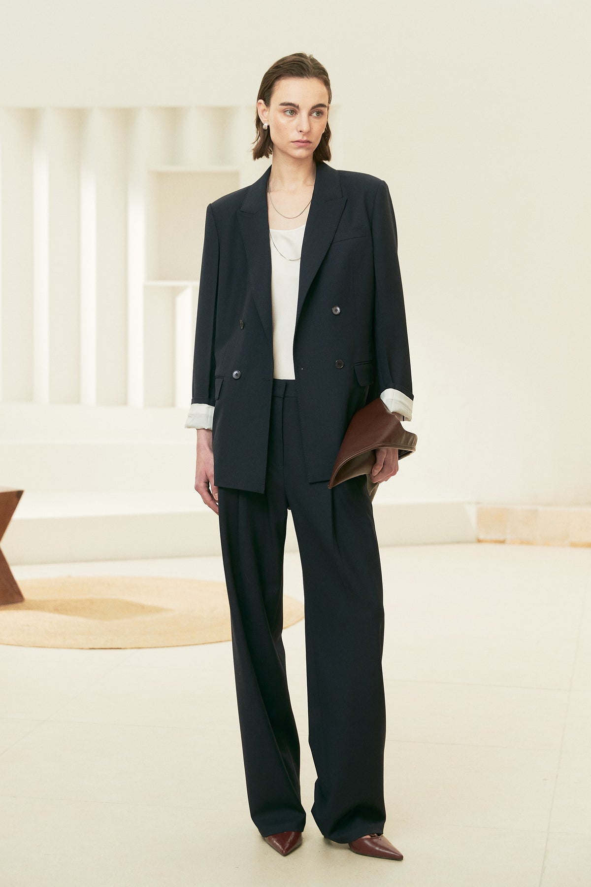 Relaxed Wool-Blend Double-Breasted Blazer