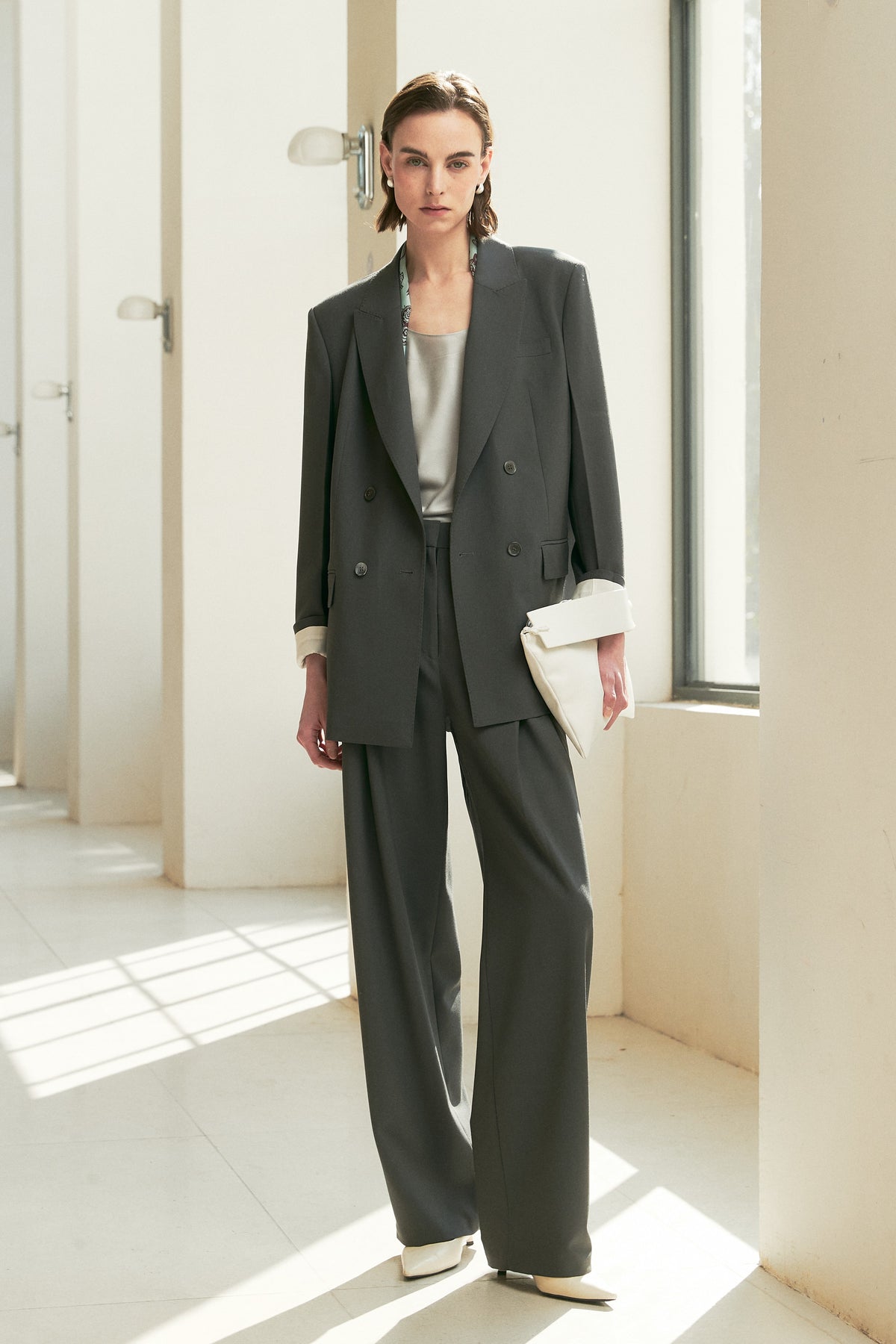 Relaxed Wool-Blend Double-Breasted Blazer